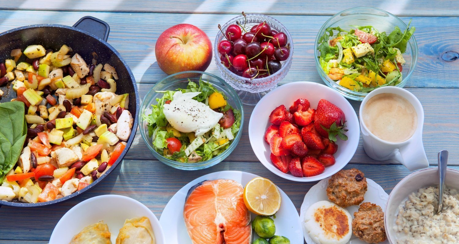 healthy food on table