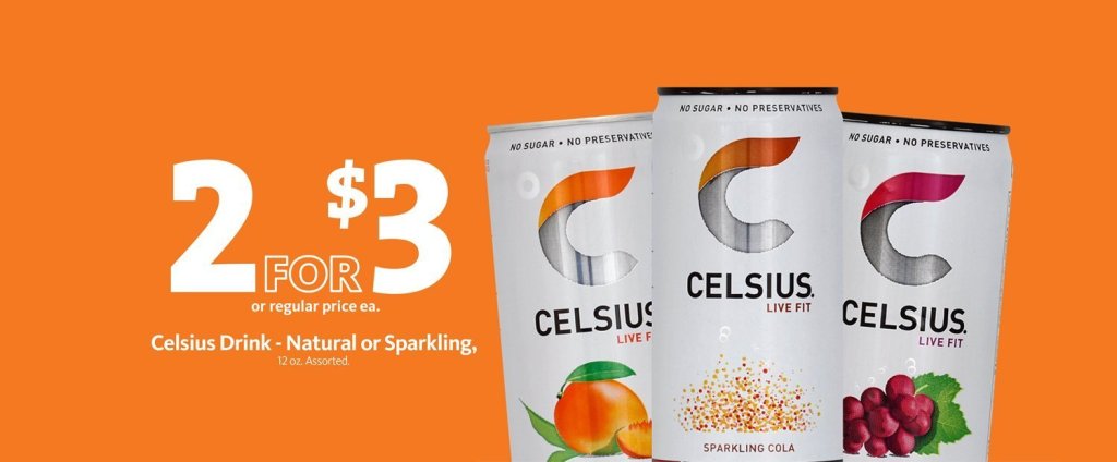 Celsius Drink 2/$3