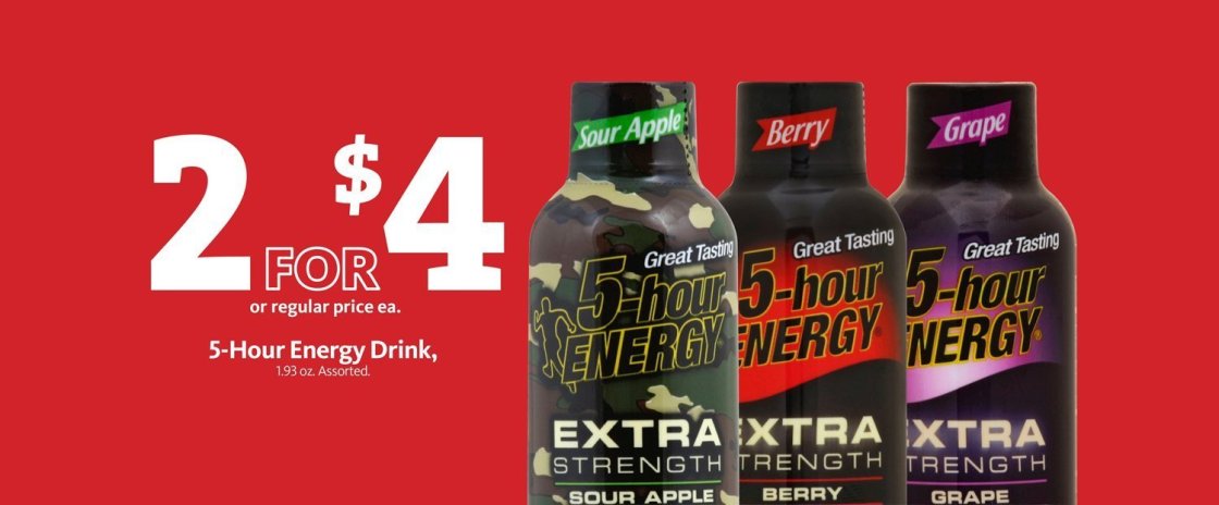 Express 5-hour Energy 2/$4