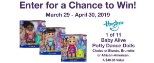 MOMC Hasbro Baby Alive Sweepstakes