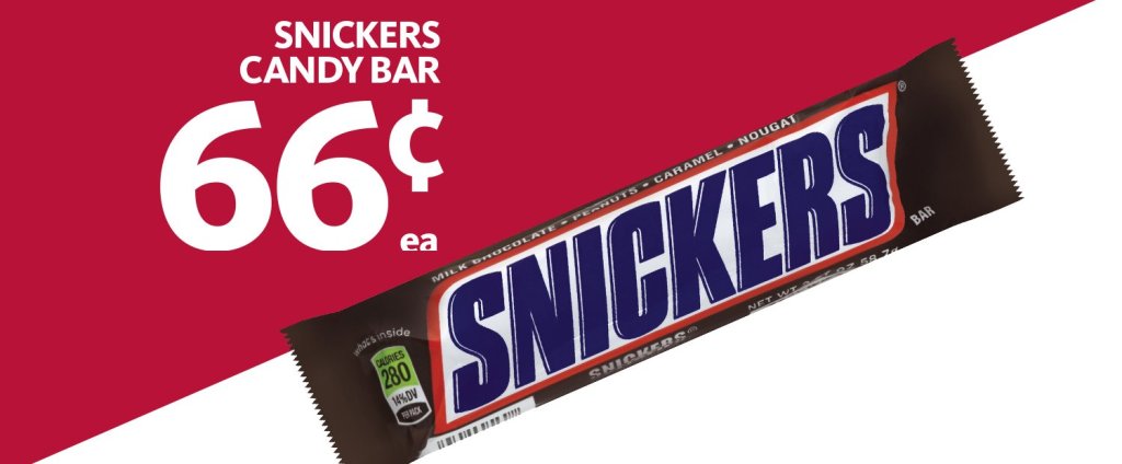 Express Snickers 66¢