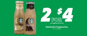 Express - Starbucks Frappuccino 2/$4