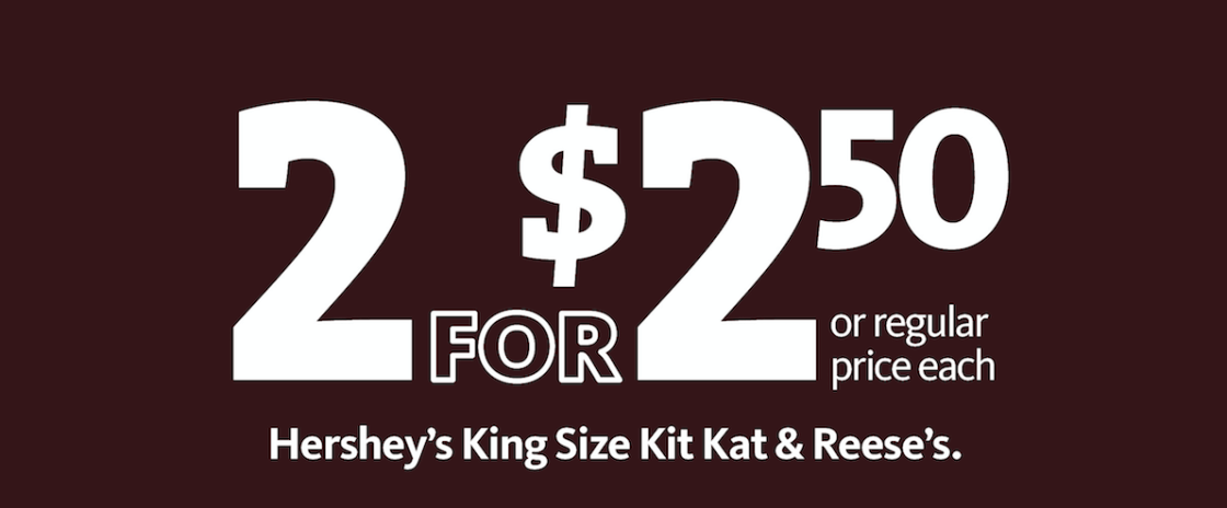 Hershey’s Candy 2/$2.50
