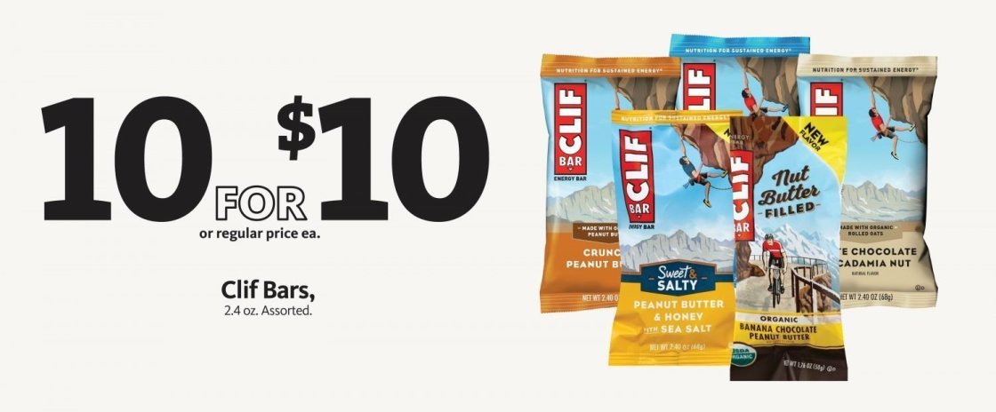 Express Clif Bars 10 for $10