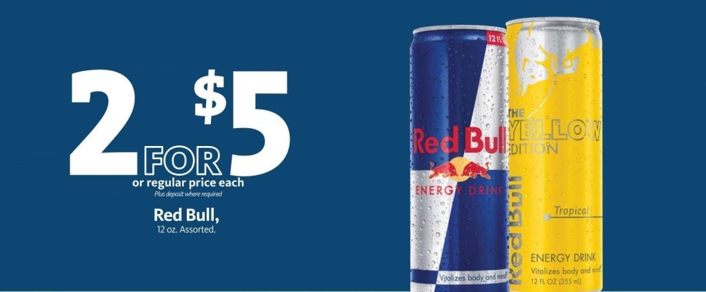 Red Bull Energy Drink 2/$5