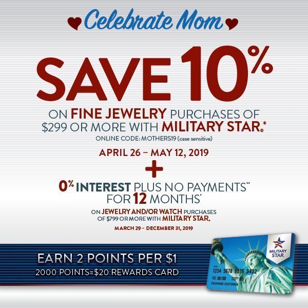 MILITARY STAR Mother's Day Jewelry