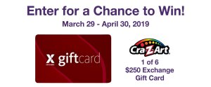 MOMC CraZArt Gift Card Sweepstakes