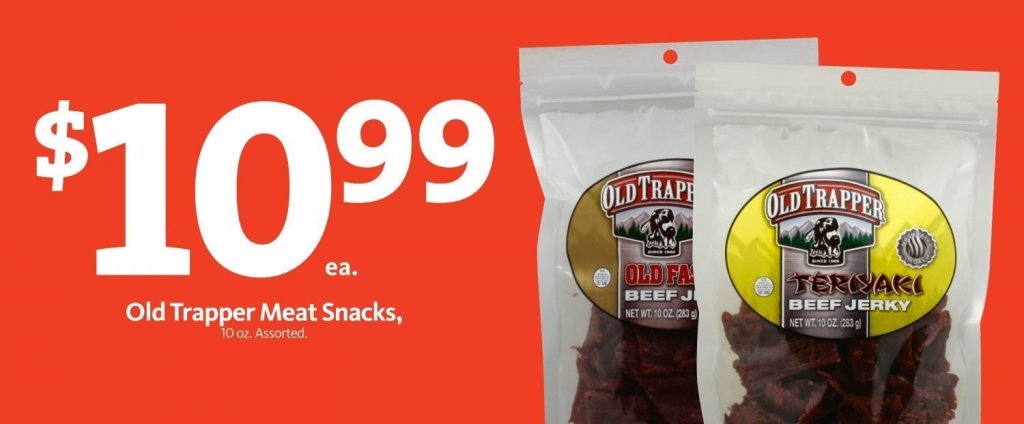 Express – Old Trapper Beef Jerky $10.99