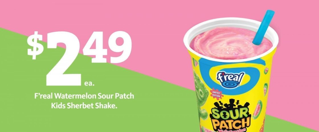 Express – f’real Sour Patch Kids Shake $2.49