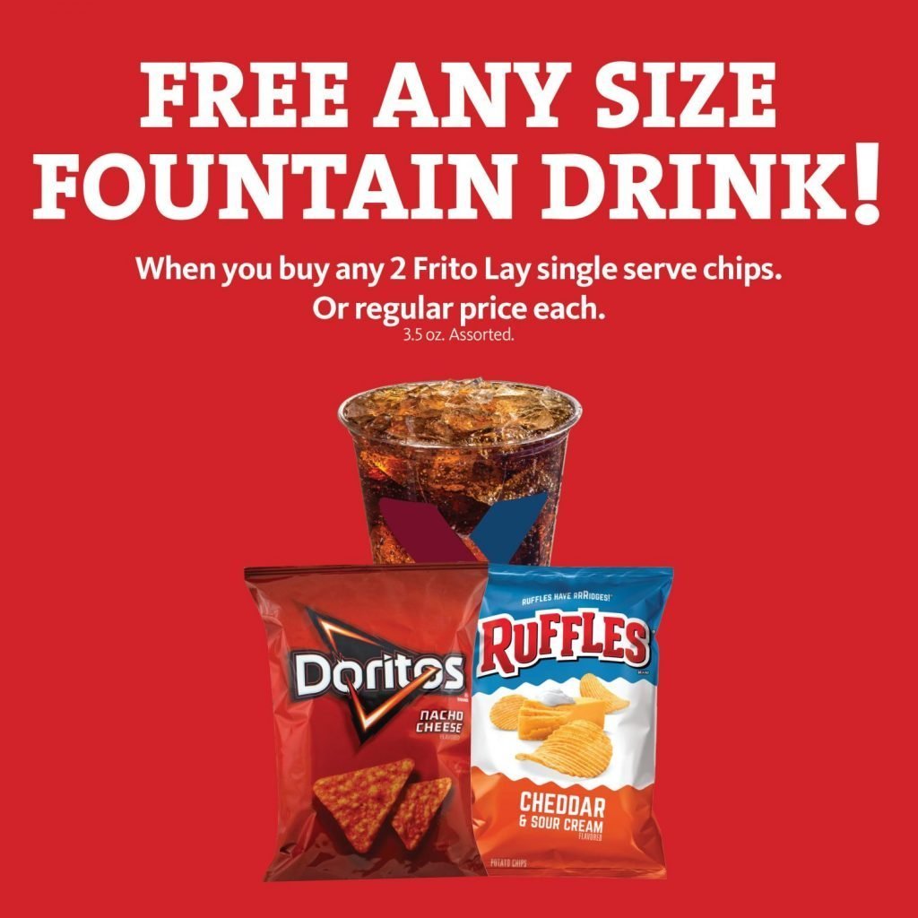 Express - Free Beverage with Frito Lay Chips Purchase