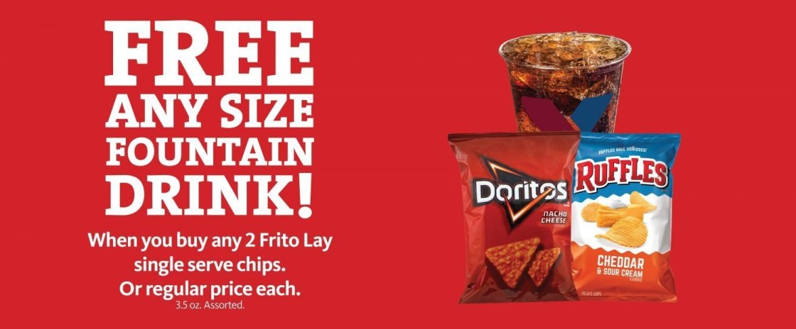Express: Free Beverage with Purchase of Frito Lay Chips
