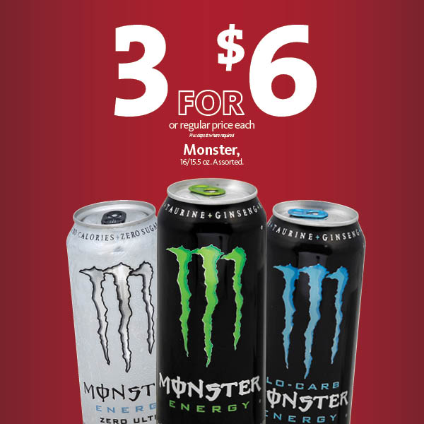 Express - Monster Energy Drinks 3/$6