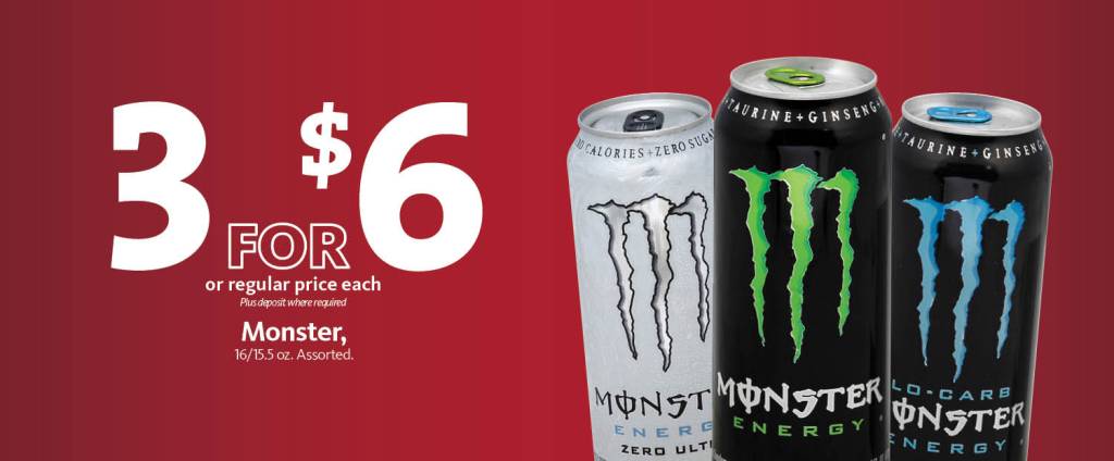 Express: Monster Energy 3/$6