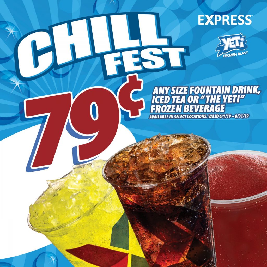 Express - Chill Fest 79¢ Drinks