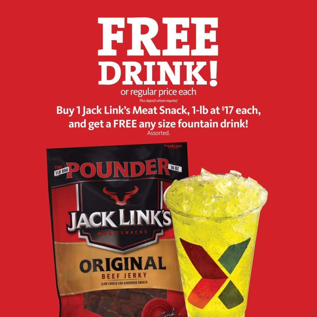 Express - FREE fountain drink with purchase of Jack Link's 