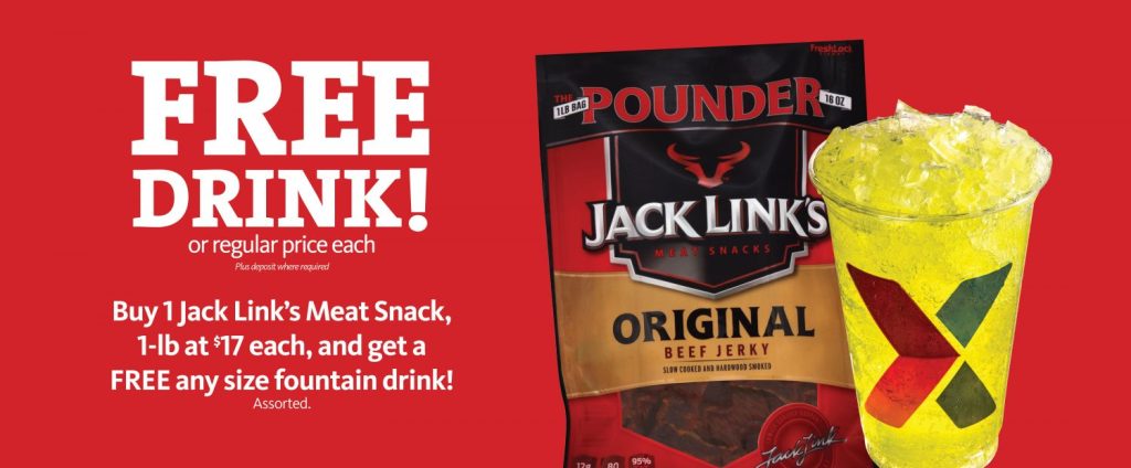 Express: FREE Fountain Drink with Purchase of Jack Link’s