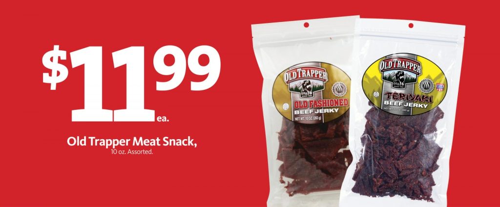 Express –  Old Trapper Meat Snack $11.99