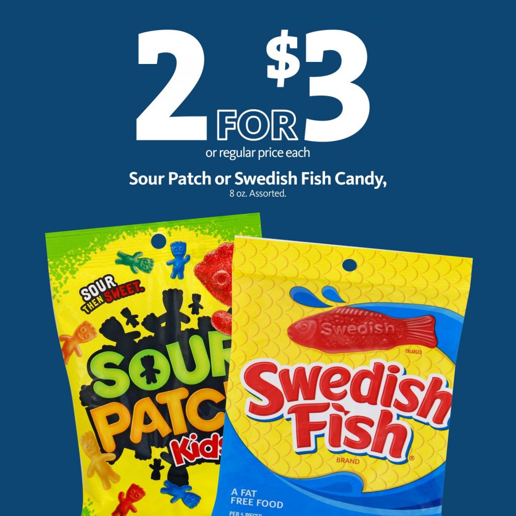 Express - Swedish Fish or Sour Patch 2/$3 