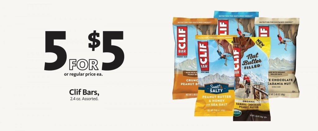 EXPRESS – Clif Bars 5/$5