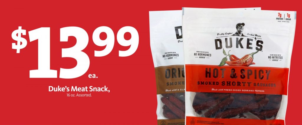 EXPRESS – Duke’s Meat Snacks $13.99