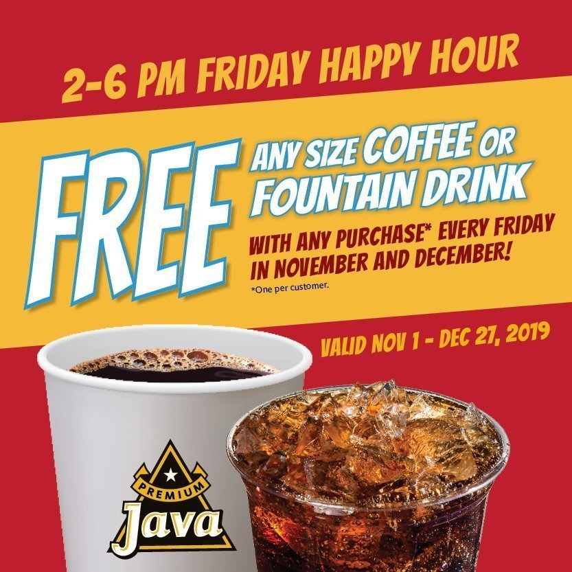 Express - Free Coffee or Fountain Drink with Purchase!