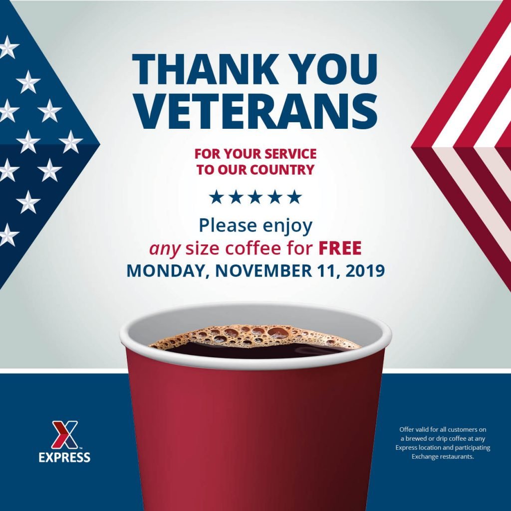 Express - Veteran's Day FREE Coffee