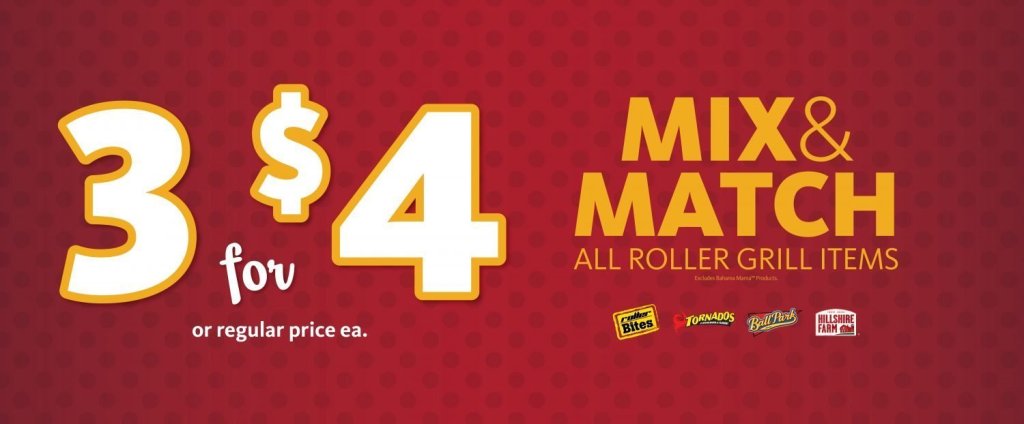 Express – Mix and Match Roller Grill Items 3/$4