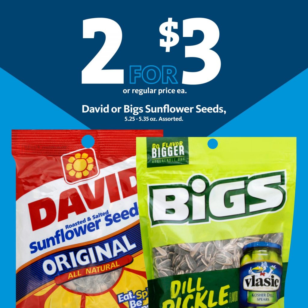 Express - Bigs and Davids Sunflower Seeds 2/$3