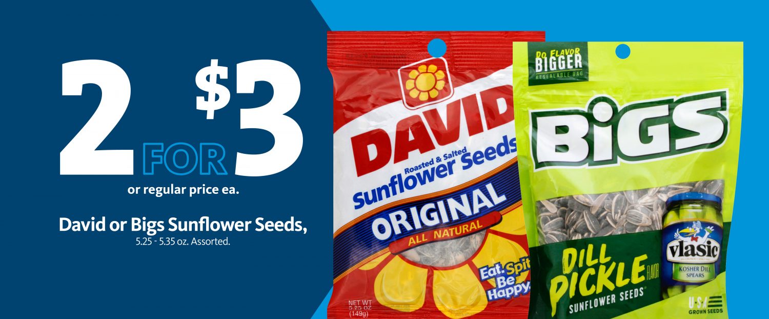 Express - Bigs and Davids Sunflower Seeds 2/$3