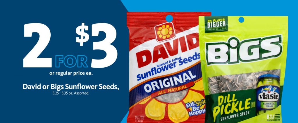 Express –  Bigs and Davids Sunflower Seeds 2/$3