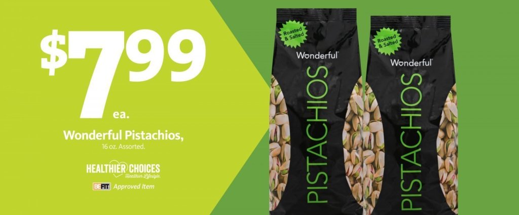 EXPRESS – Wonderful Pistachios $7.99