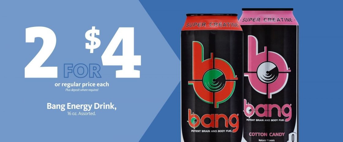 EXPRESS – Bang Energy Drinks 2/$4
