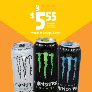 Express - Monster Energy Drinks 3/$5.55