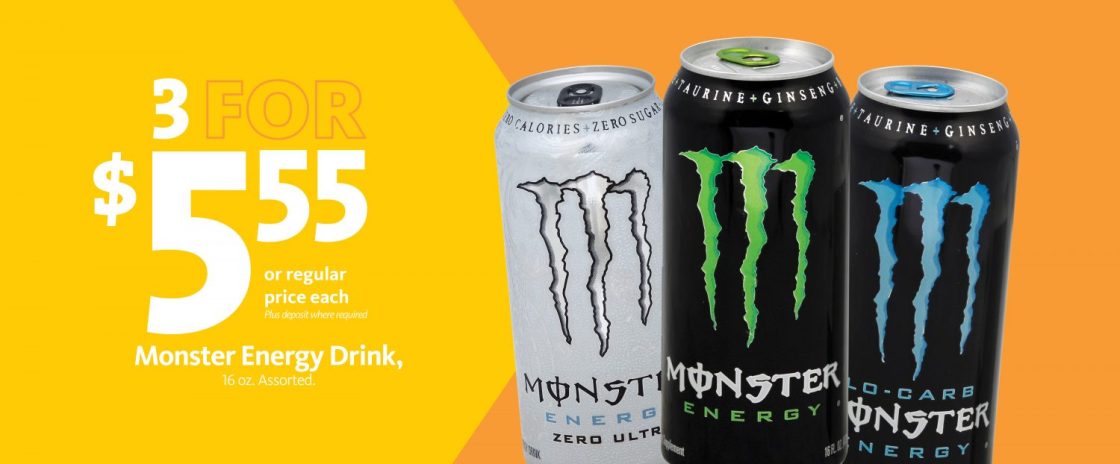 Express – Monster Energy Drinks 3/$5.55