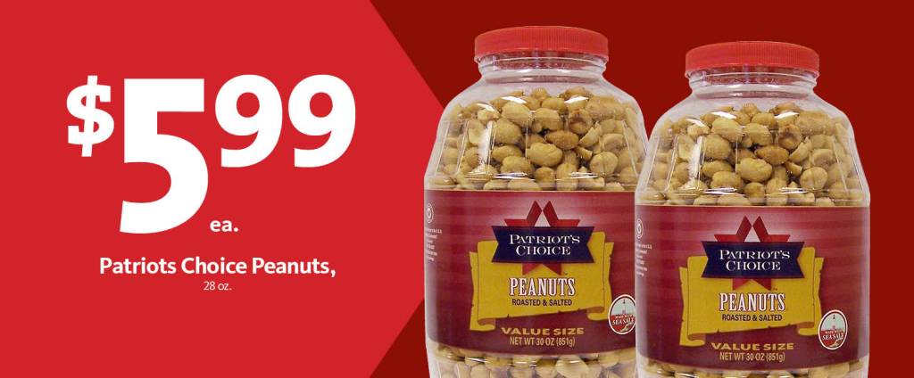 Express – Patriot’s Choice Peanuts $5.99