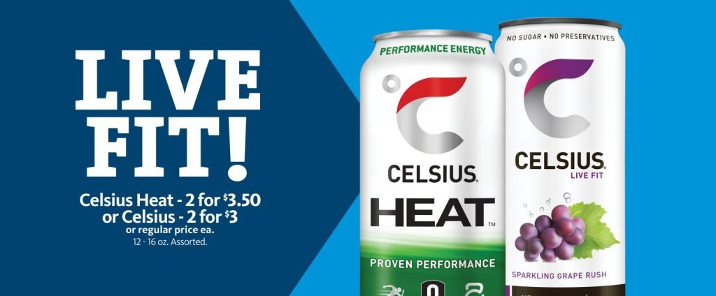 Express – Celsius Energy Drink 2/$3.50 or 2/$3