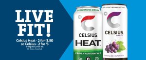 Express - Celsius Energy Drink 2/$3.50 or 2/$3