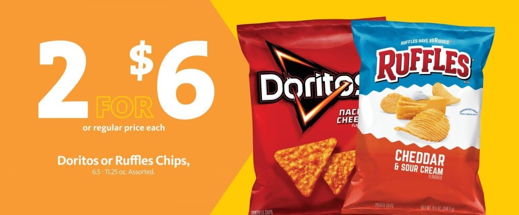 Express – Doritos and Ruffles 2/$6