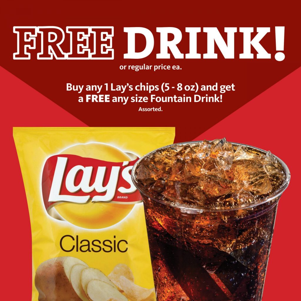 Express - Free Drink with Purchase of Lay's Chips 