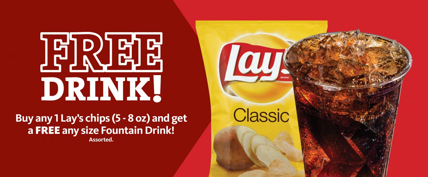 Express - Free Drink with Purchase of Lay's Chips