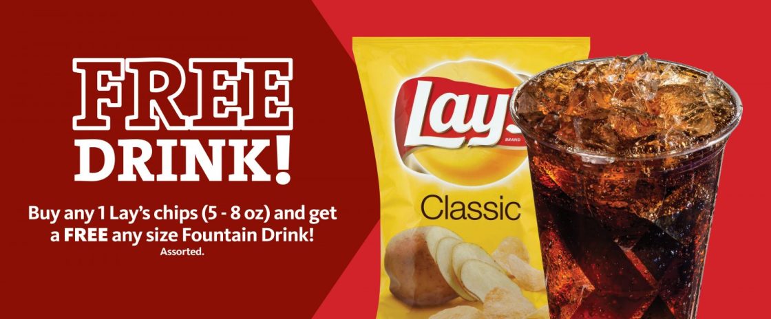 Express – FREE Drink with Frito Lay Purchase