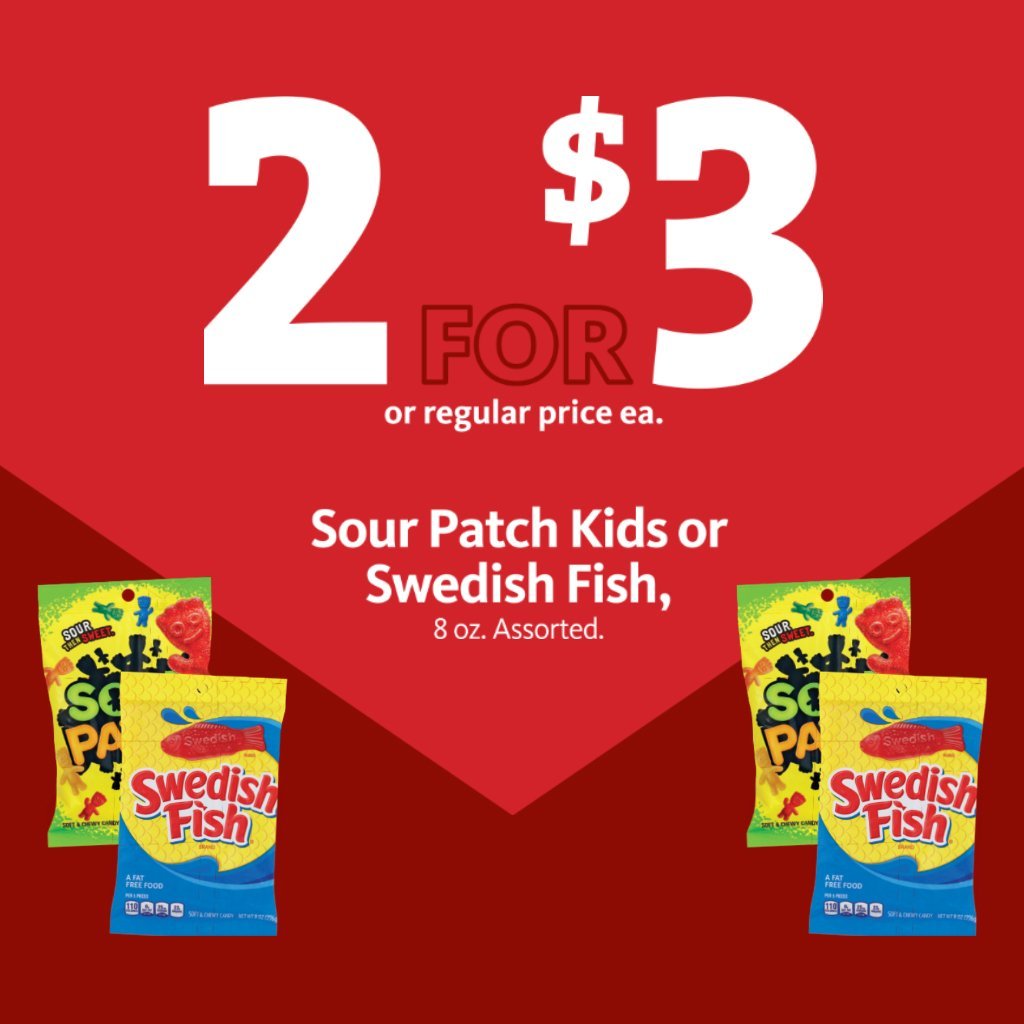 Express - Sour Patch & Swedish Fish 2/$3 