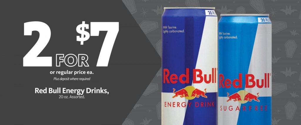 Express – Red Bull 20-oz 2/$7