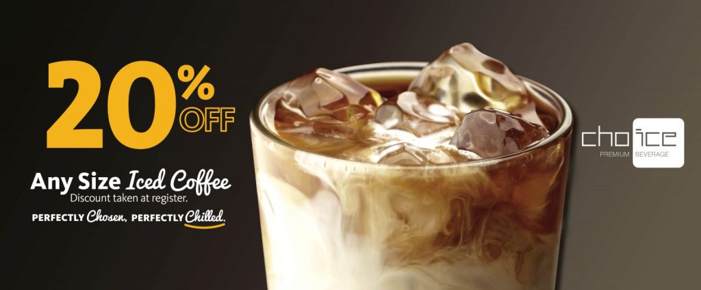 Express – Any Size Iced Coffee 20% Off