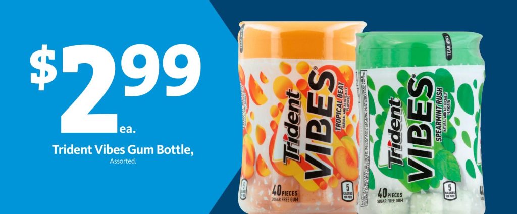 Express – Trident Vibes Gum $2.99