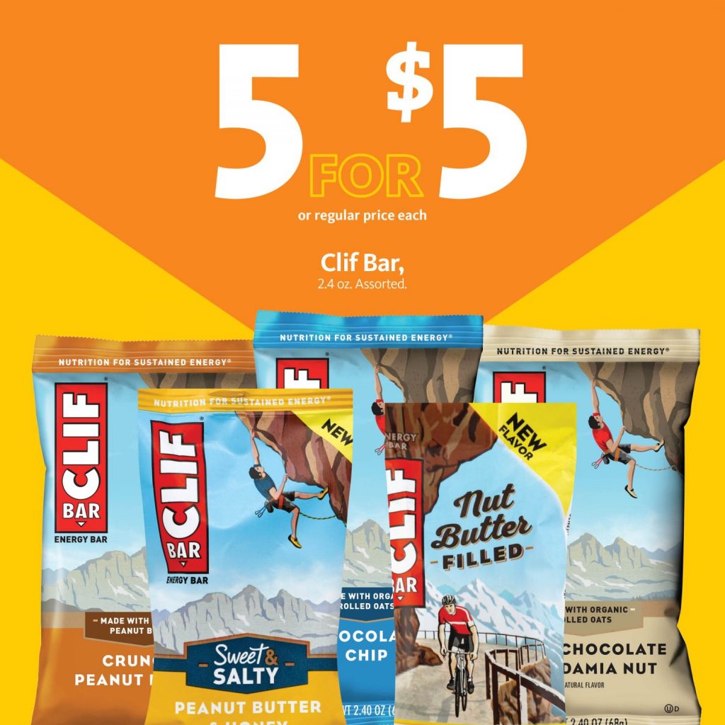 Express - CLIF Energy Bars 5/$5