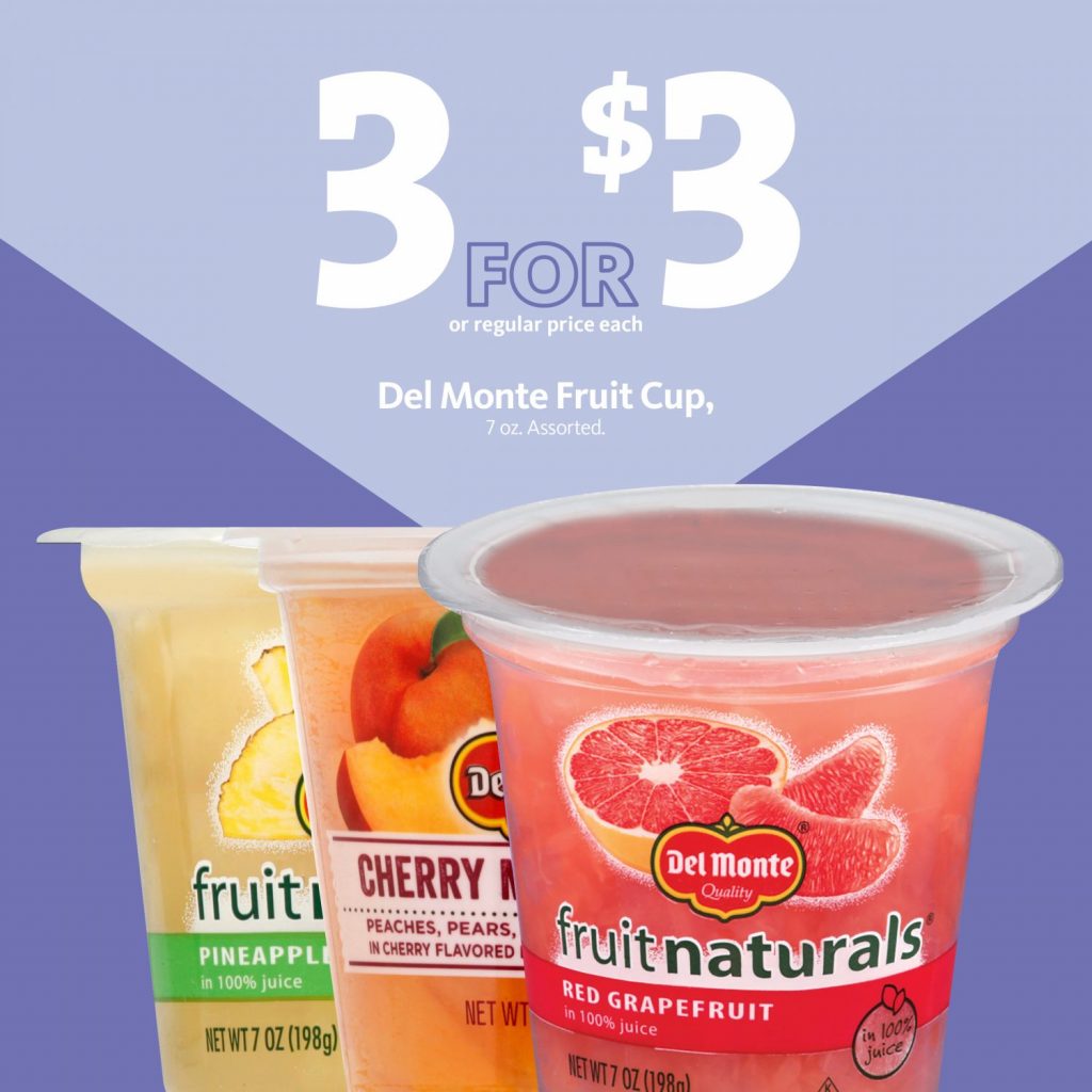 Express - Del Monte Fruit Cups 3 for $3