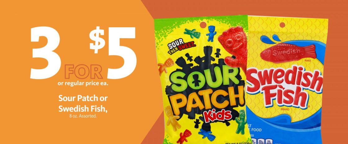 Express – Sour Patch Kids & Swedish Fish 3/$5