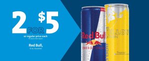 Express - Red Bull Energy Drink 2/$5