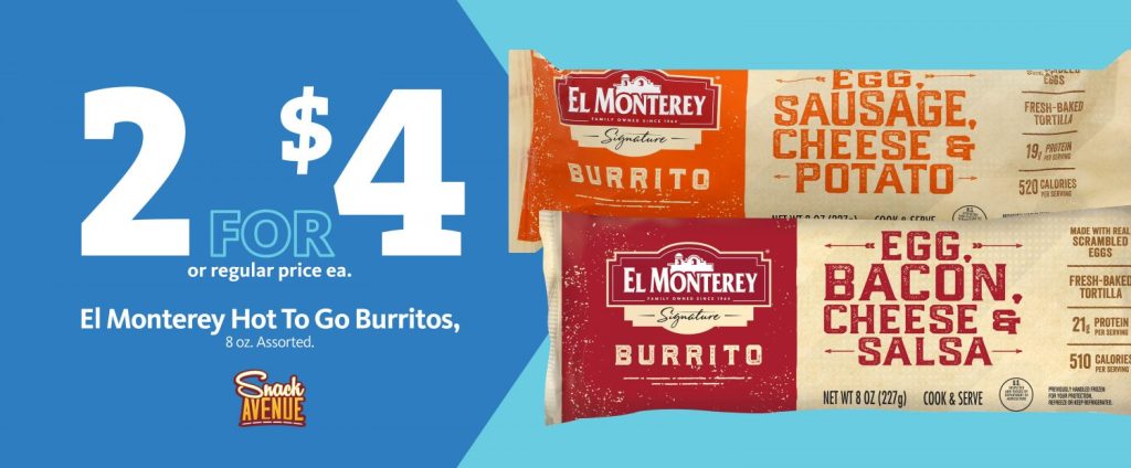 Express – El Monterey Burritos 2/$4